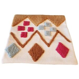 IKEA 20x20 Brunstarr Colorful Tufted Wool Pillow Cover Cushion Cover geometric